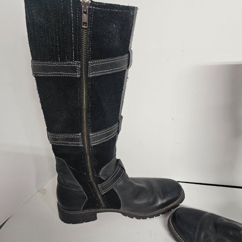 Ariat Highland Boots Moto Meets Equestrian Grunge Leather Black 9B - Picture 7 of 13